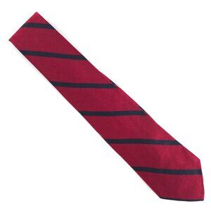 Peterborough Row Men Necktie Pure Silk Striped Red Blue Size 58x3 - NWOT - USA